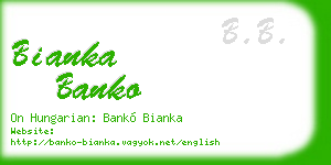 bianka banko business card